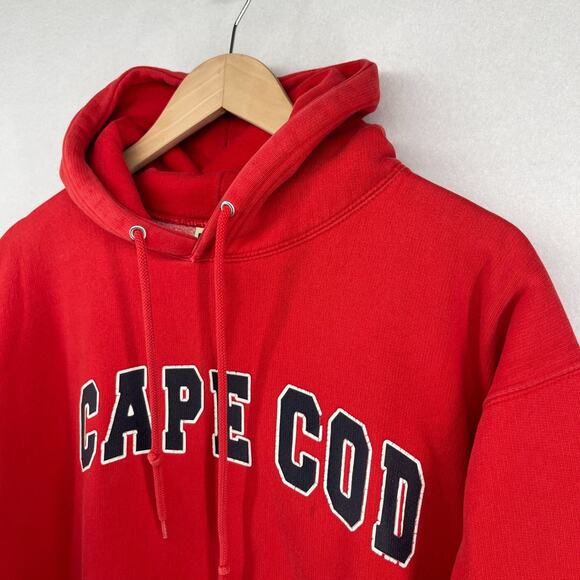 CAPE COD Hoodie Adult M Mass Nantucket Chatham Fleece Sweatshirt Pullover Red - Picture 6 of 15
